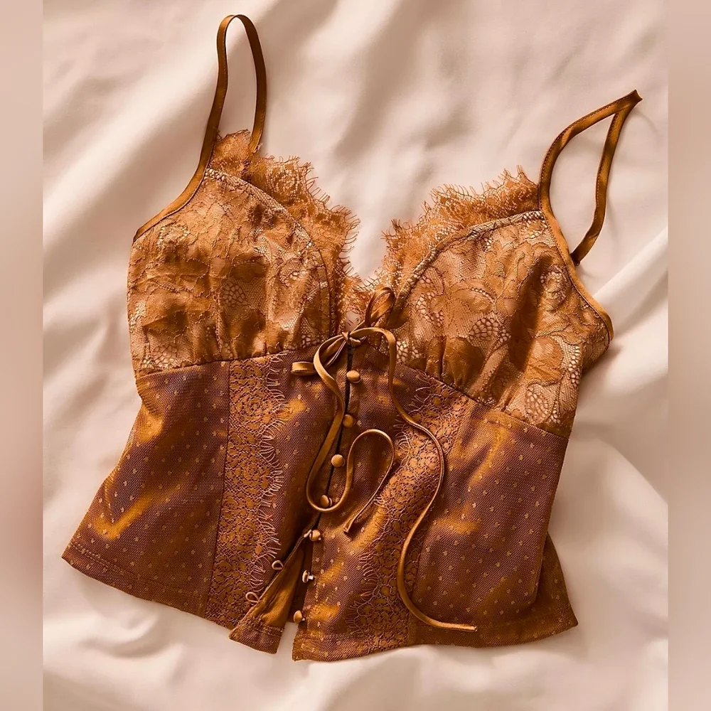 Free People See Me Now Lace Trim Cami - Picture 5 of 6
